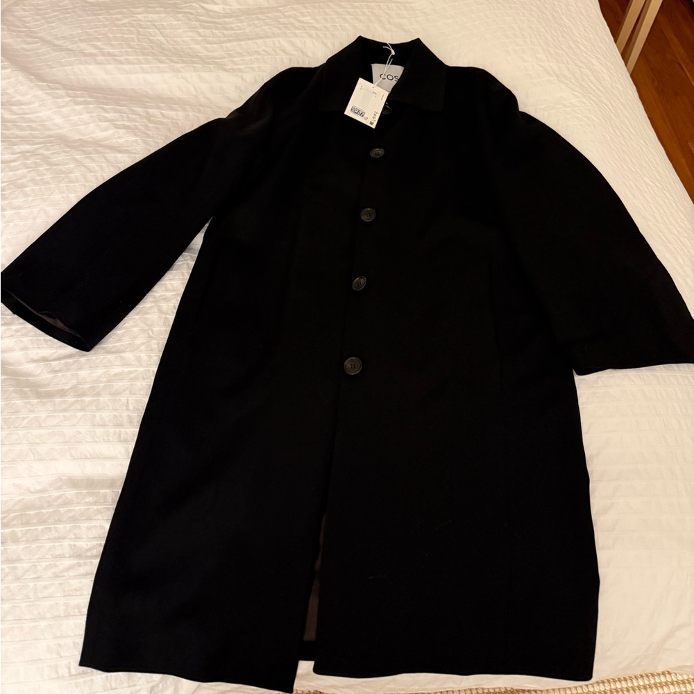 Cos Single Breasted Long Car Coat